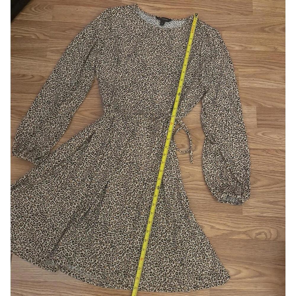 Banana Republic Long Sleeve Leopard Mini Dress Size Medium - Picture 5 of 10